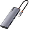 Tellur USB-C hub, 1xPD 3.0 100W, 1xHDMI 4K, 3xUSB 3.0, aluminum, Pilkas
