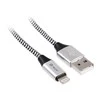 TRACER TRAKBK46268 Cable TRACER USB 2.0 Iphone AM - lightning 1,0m juodas and sidabrinis