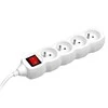 TRACER PowerCord 3.0m 4 lizdų jungiklis baltas prailginimo laidas