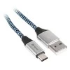 TRACER TRAKBK46266 Cable USB 2.0 TYPE-C A Male - C Male 1.0m juodas-mėlynas