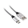TRACER TRAKBK46265 Cable TRACER USB 2.0 TYPE-C A Male - C Male 1,0m juodas-sidabrinis