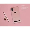 Dėklas VixFox kortelės lizdo nugarėlė, skirta iPhone XSMAX, rožinė