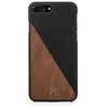 Dėklas Woodcessories EcoSplit Wooden+Leather iPhone 7+ / 8+ Walnut/juodas eco249