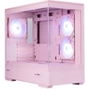 Zalman P30 V2, mATX Mini Tower PC Case, 3 x 120mm ARGB Fans, Rožinė