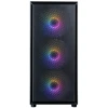 Zalman S6, ATX Mid Tower PC Case, 3 x 140mm FRGB Fans, 1 x 120mm FRGB Fans, Juodas
