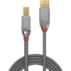 3M USB Kabelis - LINDY Cromo Line USB 2.0 Type A į B Laidas, M/M, 3 m, Pilkas
