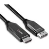Adapterio Kabelis - LINDY Aktyvus DisplayPort į HDMI Adapterio Kabelis, 4K120Hz, 48Gbps, 4096x2160@120Hz, Juodas