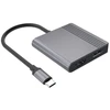 Gembird A-CM-HDMIFDPF-01 USB-C į HDMI + DP adapteris, 4K 60Hz, juodas