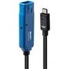 Adapteris - LINDY USB 3.2 Aktyvus Prailginimo Kabelis, USB Type C į A, 5 m, Juodas