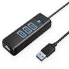 Adapteris ORICO PW3UR-U3, 3x USB ir 1x RJ45