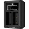 Akumuliatorių Įkroviklis - JJC DCH W126TC USB Dvigubas Įkroviklis Fuji NP W126 Akumuliatoriams Juodas