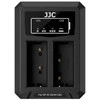 Akumuliatorių Įkroviklis - JJC DCH W126TC USB Dvigubas Įkroviklis Fuji NP W126 Akumuliatoriams Juodas