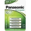 Wentronic Įkraunamos baterijos - PANASONIC P03P 750 mAh AAA 1.2V 4 vnt.