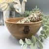 Ancient Wisdom Ritualinė Dubuo - Hamsa Senovinė Išmintis 14x7 cm Mango Medis