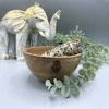 Ancient Wisdom Ritualinė Dubuo - Hamsa Senovinė Išmintis 14x7 cm Mango Medis