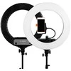 Apšvietimo Įranga - Caruba Round Vlogger 18" LED Set with Mirror, Phone Holder, Juodas