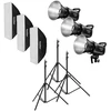 Apšvietimo Įranga - Godox SL60IID Trio Rinkinys, 3 LED Vaizdo Šviesos, Belaidžiu Valdymu, Juoda