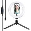 Dėlionė Puluz 1.1 m trikojo laikiklis + 10 colių 26 cm RGBW LED žiedo Vlogging Video Light Live PKT3044