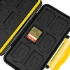 Atminties kortelė Atminties Kortelių Dėklas - MITOYA 12 SD &amp; 12 Micro SD Kortelių Patvarus ABS Plastikas Geltonas