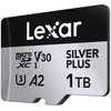 Atminties Kortelė - Lexar High-Performance Sidabrinis Plus Micro SDXC 1TB + Adapteris, 205 MB/s Skaitymas, 150 MB/s Rašymas