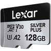 Atminties kortelė - Lexar High-Performance Sidabrinis Plus Micro SDXC 128GB 205 MB/s, Atsparus Vandeniui