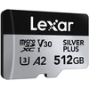 Atminties kortelė Lexar Micro SDXC Professional Sidabrinis Plus UHS-I/U3/A2/4K R205/W150 (V30) 512GB