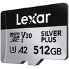 Atminties kortelė Lexar Micro SDXC Professional Sidabrinis Plus UHS-I/U3/A2/4K R205/W150 (V30) 512GB