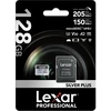 Atminties kortelė - Lexar High-Performance Sidabrinis Plus Micro SDXC 128GB 205 MB/s, Atsparus Vandeniui