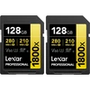 Atminties kortelė LEXAR PRO 1800X SDXC U3 (V60) UHS-II R280/W205 128GB – 2 vnt. pakuotėje