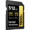 Atminties kortelė - Lexar Professional 1800x 512GB SDXC UHS-II U3 V60