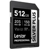 Atminties kortelė Lexar SDXC Professional Sidabrinis Plus UHS-I/U3/A2/4K R205/W150 (V30) 512GB