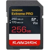 Atminties Kortelė - SanDisk Extreme Pro 256 GB SDXC UHS-I 250 MB/s Skaitymas, 170 MB/s Rašymas