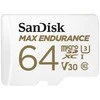 Atminties kortelė SanDisk Max Endurance microSDXC 64GB Class 10 U3 + Adapter