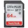 Atminties kortelė - SanDisk Ultra Plus 64GB, UHS-I, 130MB/s, Class 10, V10