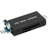 Atminties kortelių skaitytuvas - JJC CR UTC4AC USB 3.1, Dual SD/Micro SD, 312MB/s, Juoda