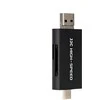 Atminties kortelių skaitytuvas - JJC CR UTC4AC USB 3.1, Dual SD/Micro SD, 312MB/s, Juoda