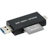 Atminties kortelių skaitytuvas - JJC CR UTC4AC USB 3.1, Dual SD/Micro SD, 312MB/s, Juoda