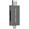 Atminties kortelių skaitytuvas - JJC CR UTC4AC Dual Slot USB 3.1 312MB/s Pilka