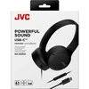 JVC, HA-S33UC-BU, juodos sp. dinaminės ausinės, mikrofonas