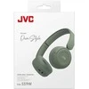 JVC, HA-S59W-GU, chaki žalios sp. dinaminės ausinės, mikrofonas