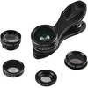 Ausinės Telefono Objektyvas - Apexel APL-DG5H 5-in-1 Rinkinys su Makro, Platus, Telefoto, Fish Eye, CPL