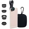 Ausinės Telefono Objektyvas - Apexel APL-DG5H 5-in-1 Rinkinys su Makro, Platus, Telefoto, Fish Eye, CPL