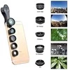 Ausinės Telefono Objektyvas - Apexel APL-DG5H 5-in-1 Rinkinys su Makro, Platus, Telefoto, Fish Eye, CPL