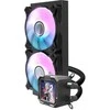 Aušinimo sistema - darkFlash DV240S 240mm ARGB PWM ventiliatoriai vario vandens blokas juodas