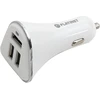 Automobilinis Įkroviklis - Platinet 3×USB 5200 mA Su Laidu, Balta