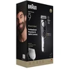 „Braun“ barzdos kirpimo mašinėlė 9 serija, +7 kirpimo įrankiai, BT9520 - matinio chromo spalvos