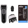 Barzdaskutė Elektrinis Skustuvas - Braun Serie 3 3000S Folijos Skustuvas, 30 Min, Pilkas