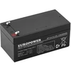 Baterija - AGM EUROPOWER EP 12V 3.6Ah Sandariųjų Švino Rūgšties Baterija Juoda