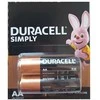 Baterija - Duracell Simply AA LR6 1.5V šarminės baterijos 2 vnt.