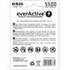 Baterija - everActive R20/D Ni-MH 5500 mAh Įkraunama 2 vnt.